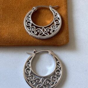 LuLaRoe Elegant Silver Scroll Earrings